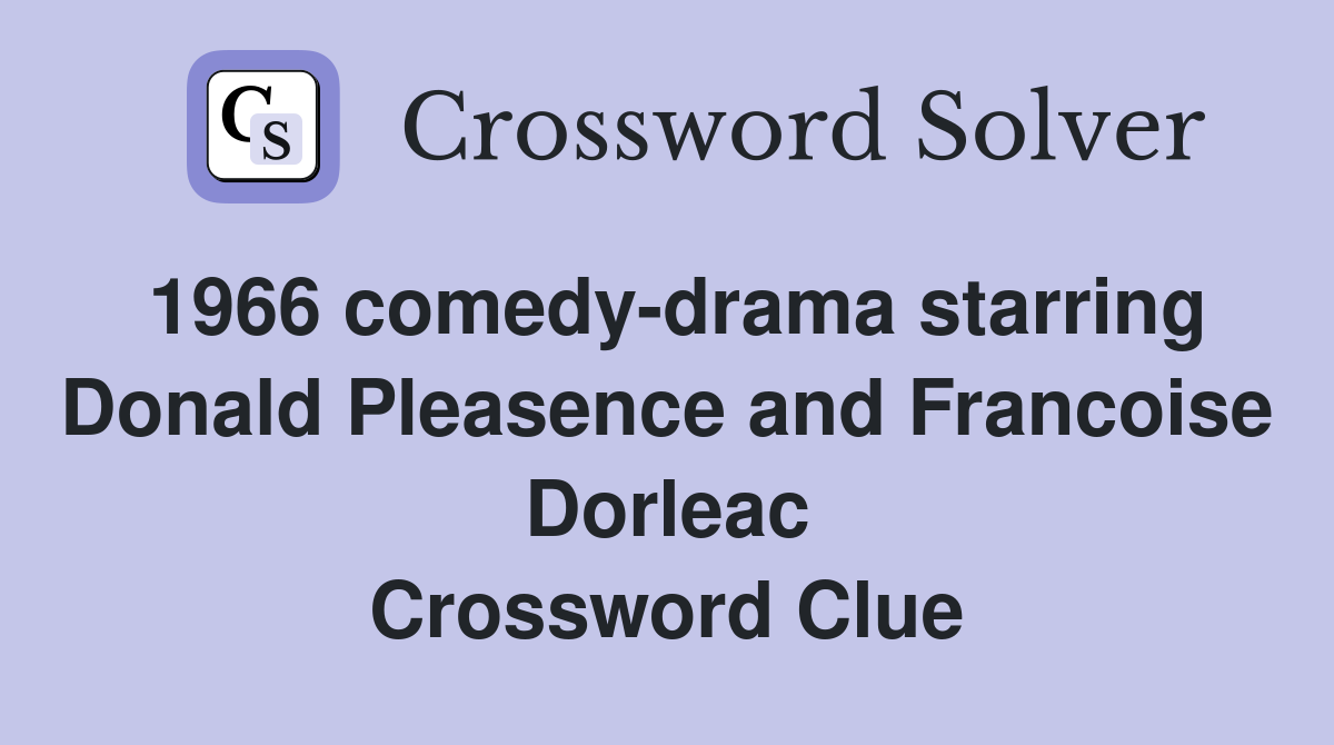 1966 comedydrama starring Donald Pleasence and Francoise Dorleac